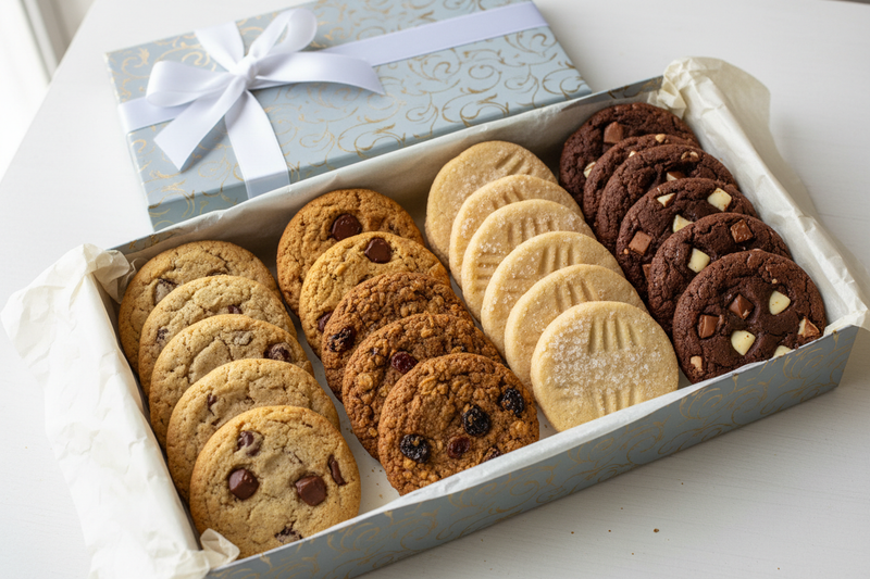Cookie gift box round cookies